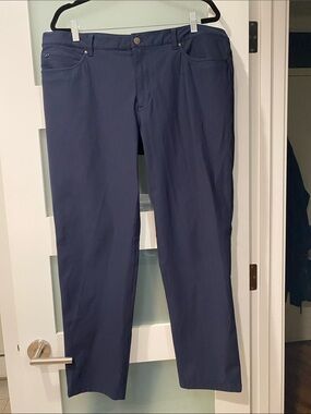 7 Diamonds Men's Navy Chinos - Stretch